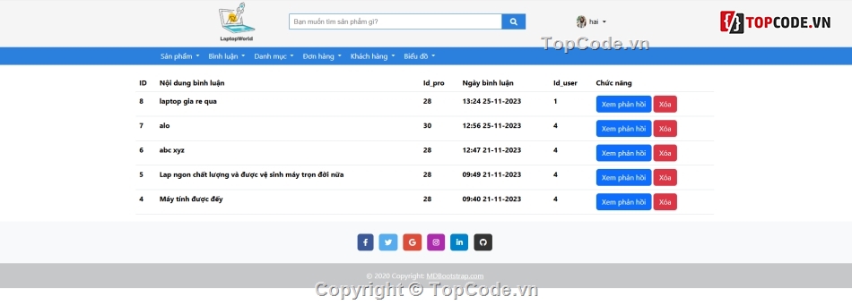 Source code website bán laptop,Đồ án website bán laptop,Source code bán hàng PHP,Code PHP MySQL bán laptop,Source code website bán hàng cho sinh viên